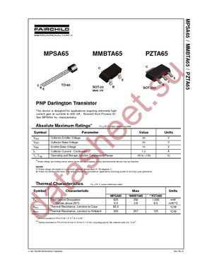 MPSA65_D75Z datasheet  